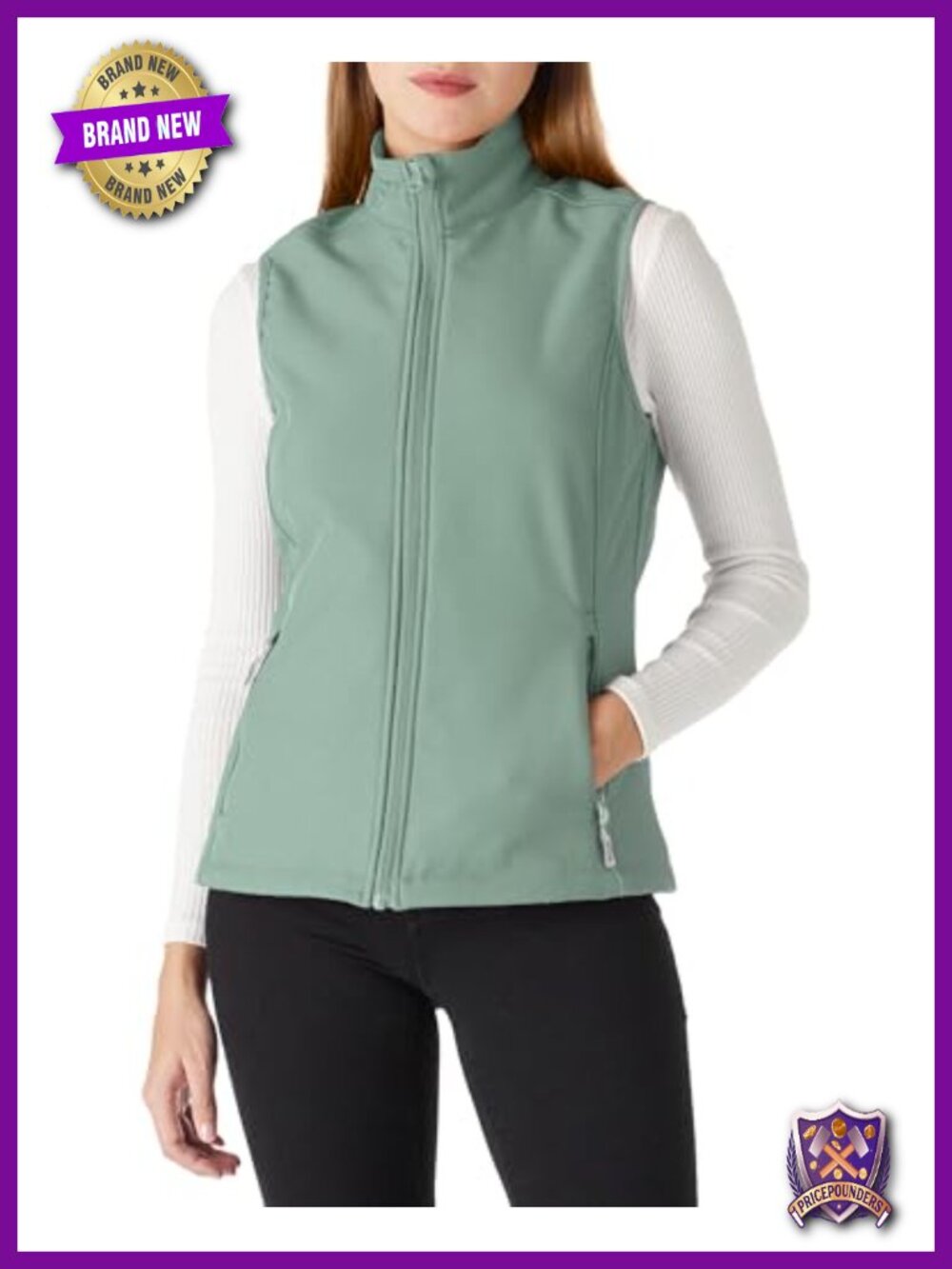 Lightweight Fleece Lined Vest Zip Up Golf Running Women's